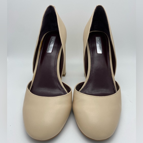 ☘️5 for $40☘️BCBGeneration Franklyn Beige D’Orsay Pumps Block Heel Size 7.5 - Picture 11 of 13